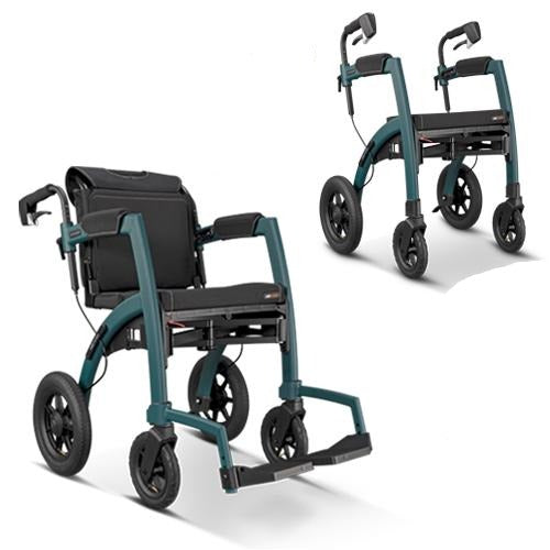 Rollz Motion Performance showing rollator and wheelchair