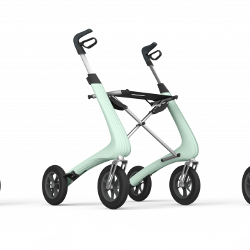 The colourful byACRE Nordic Pioneer range. Perfect lightweight rollator for everyday use.