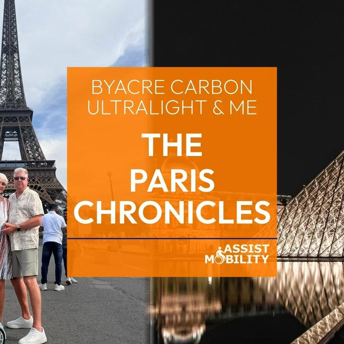 Julie's Paris Hero Image about her byACRE Ultralight Rollator in Paris