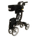 Nitro rollator in black folded whilst backrest still attached
