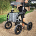 Close up of the Puma Air rollator with pneumatic tyres on gravel making easy use