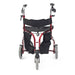 Red Drive Triwalker from the front displaying backrest, seat and bags