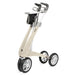 byAcre Carbon Ultralight rollator in Oyster White folds travels lightest rollator