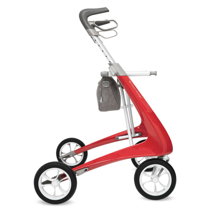 byAcre Carbon Ultralight rollator in Strawberry Red  lightest rollator