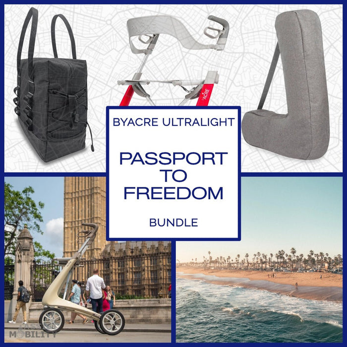 byACRE Ultralight Rollator Passport to Freedom Product Bundle