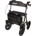 Drive Torro rollator in green with bag and backrest attached