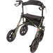 Drive Torro rollator in green from behind showing seat
