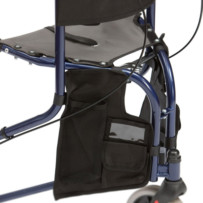 Close up of seat and bag for Drive Triwalker