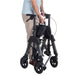 Gentelnab folding the EZ Fold N Go HD Bariatric rollator easily
