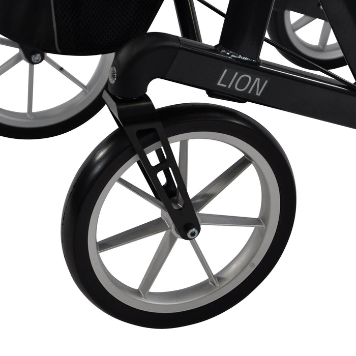 Mobilex Lion Off Road Rollator wheel close up