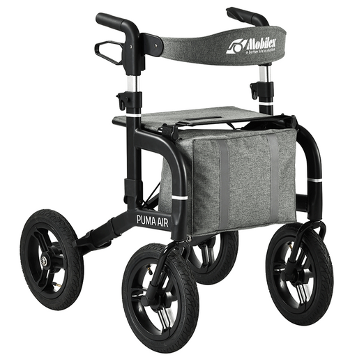 Puma Air Rollator with pneumatic tyres.  Great for off road trips.