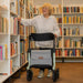 Lady pushing the Rollz Air Rollator in Mint Green