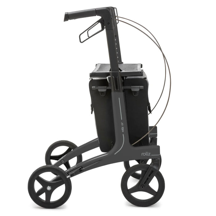 The profile of the Rollz Air Rollator in Coal Black