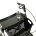 Sunrise Medical rollator tray with a glass sitting perfectly on the tray for easy transportation