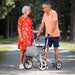 Topro Olympos ATR off road rollator - larger front wheels for added comfort and stability. 
