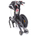 Trionic walker with pneaumatic tyres removed and frame folded at Assist Mobility 