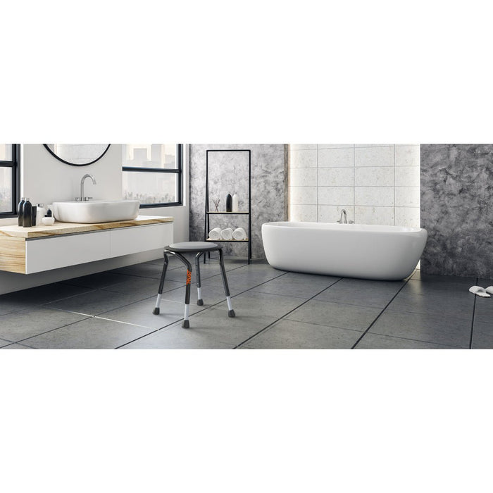Modern Bathroom with Trust Care Let's Frisbee Shower Stool with Swivel Seat