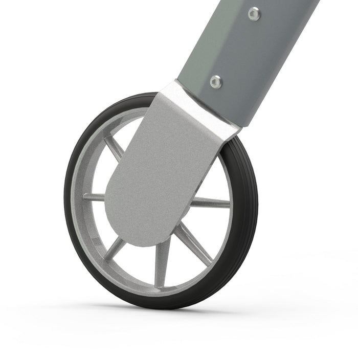 Trust Care Lets Go rollator close up of rear wheel