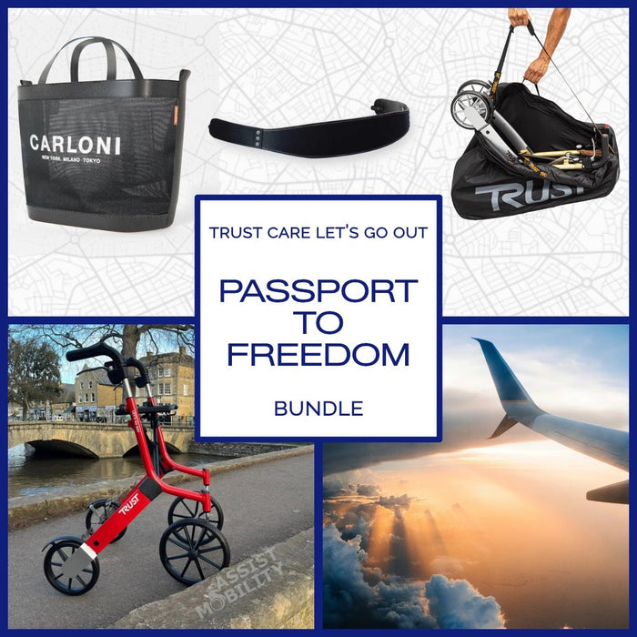 Trust Care Let's Go Out Rollator Passport to Freedom Bundle