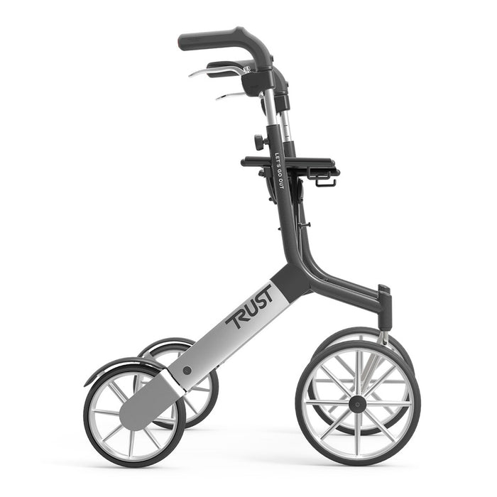 Trust Care Let's Go Out Rollator in Black/Silver | Assist Mobility