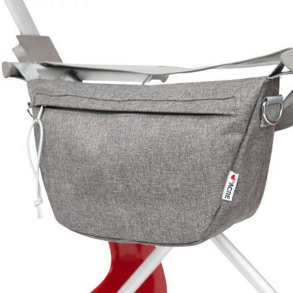 Organiser bag in grey finish with byAcre logo is included with the rollator