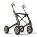 byACRE Overland in Defender Green which is a sturdy off road rollator and the lightest in its class